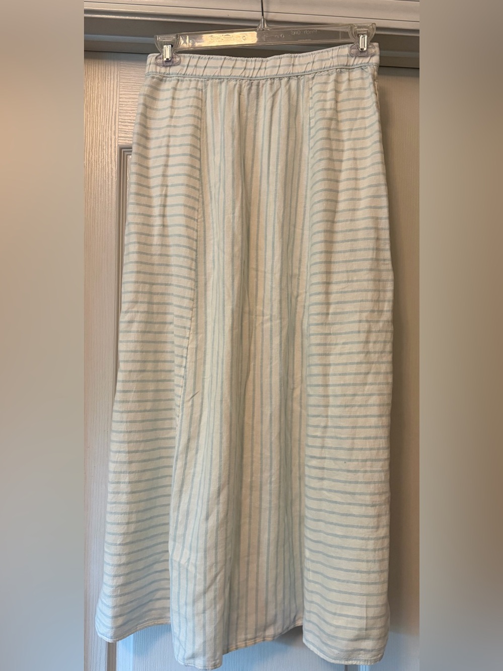 NWT Maxi skirt, size small light blue striped - Picture 5 of 8
